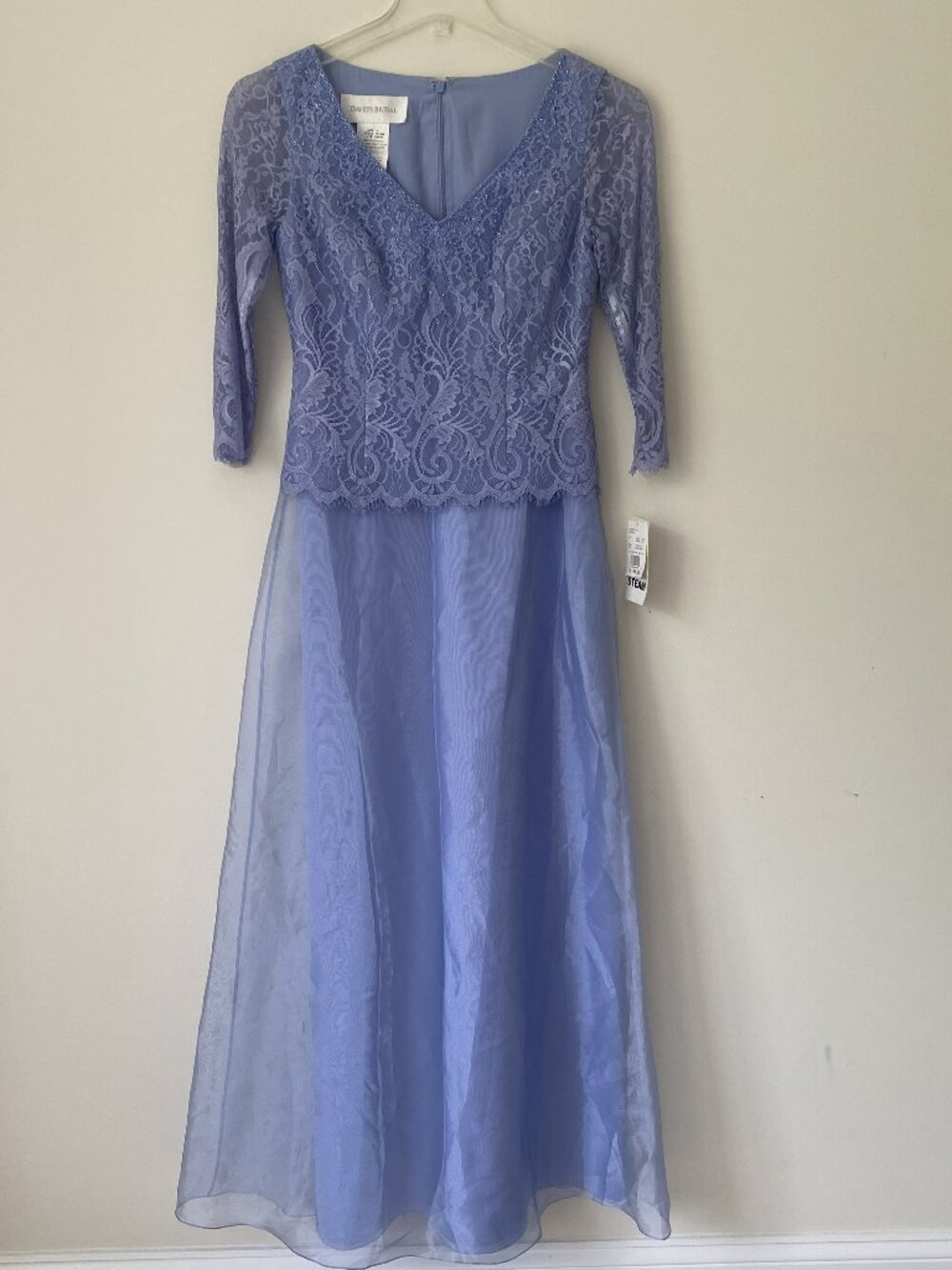 David’s Bridal Sequin Lace & Chiffon Gown